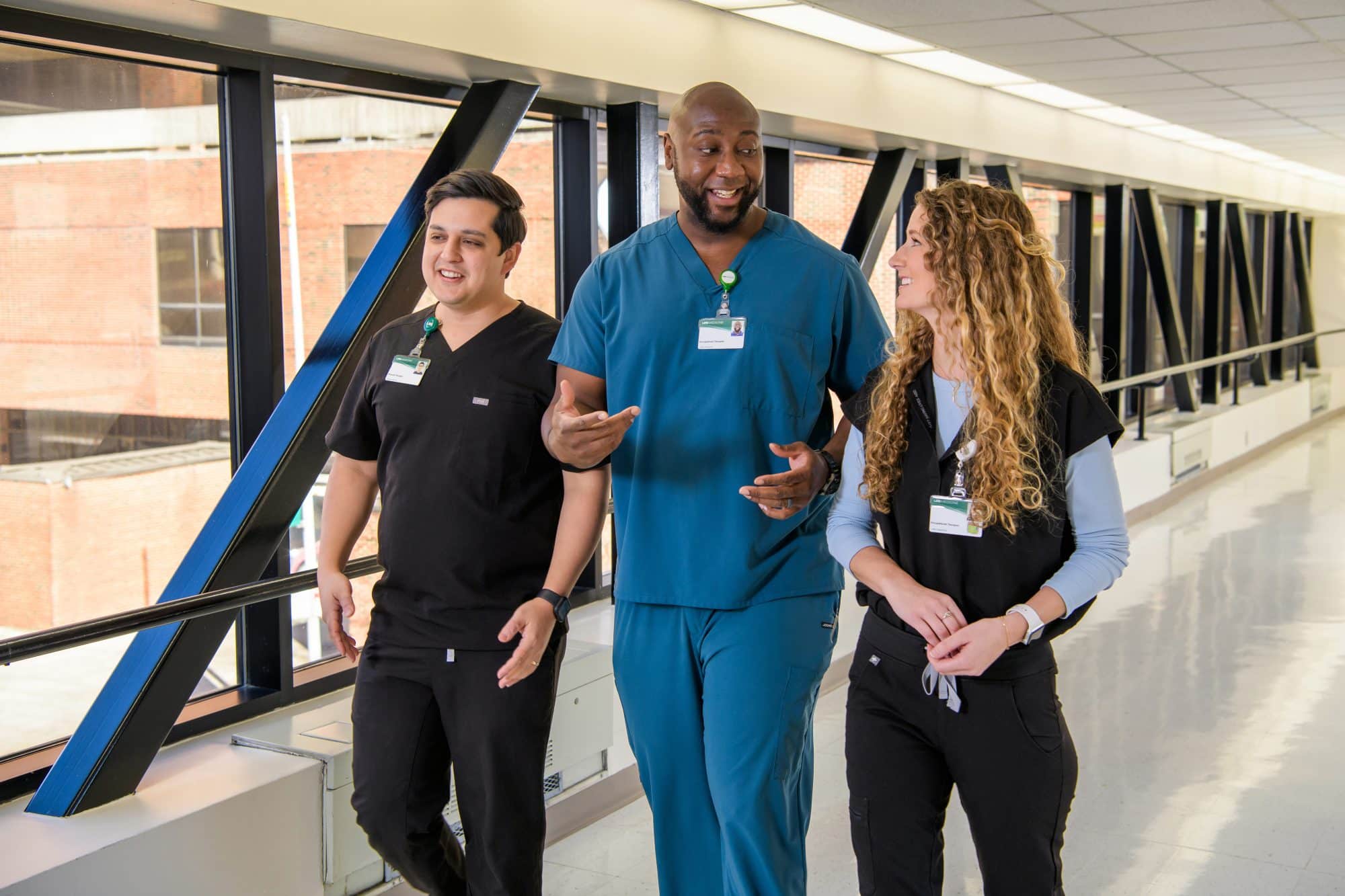 PTs and OTs walking at UAB Spain Rehabilitation Center